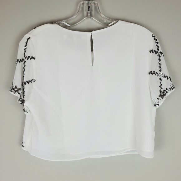 Endless Rose Cropped Sequin & Bead Top - Picture 2 of 6